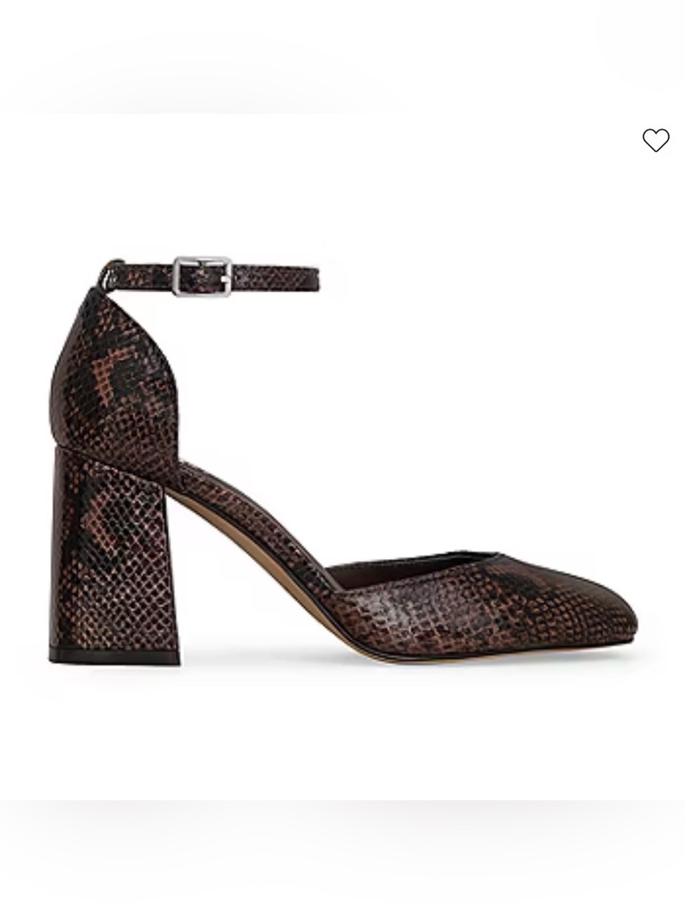 Rebecca Minkoff Katerin Women Square Closed Toe Block Heel Pumps snake print 8.5